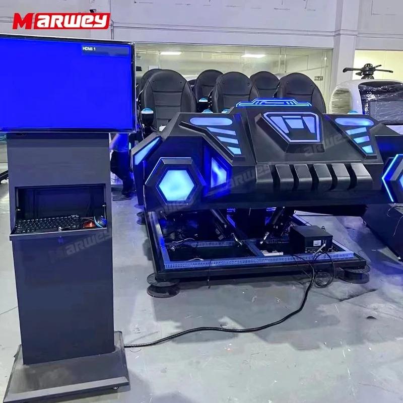 Funfair Multiplayer Vr Simulator Game Machine New Arrival 6 Seats 9d Cinema Interactive Virtual Reality Game Simulator
