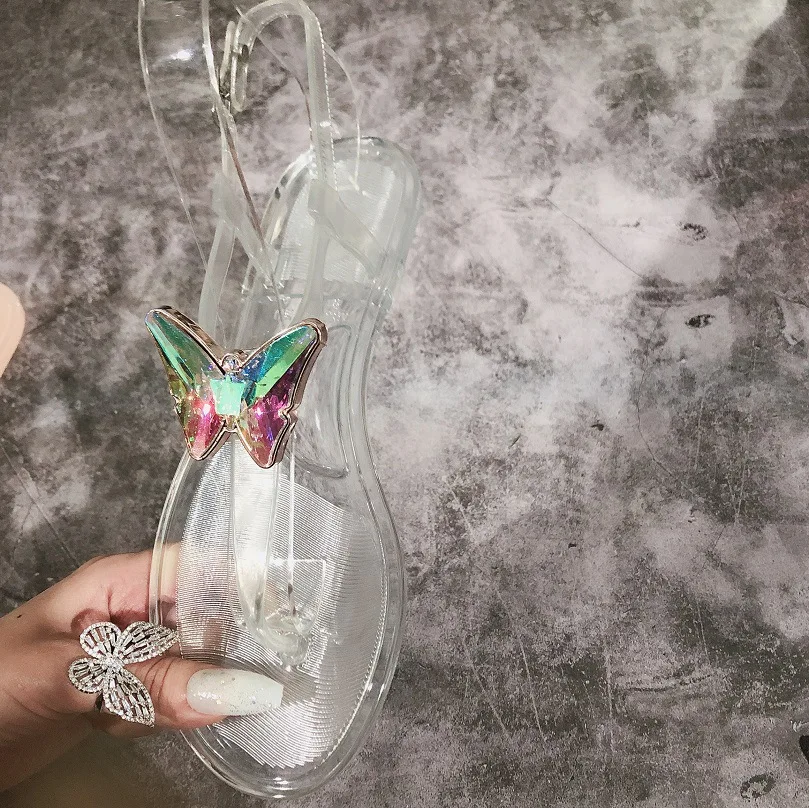 Butterfly jelly sandals hot sale