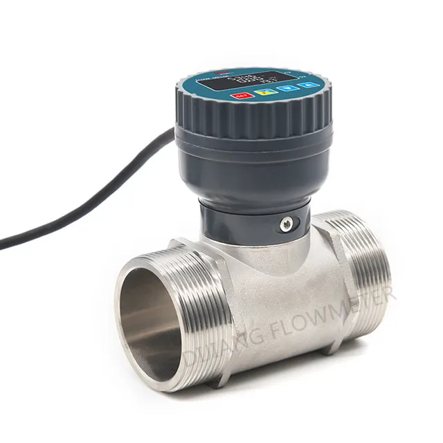 Factory Price DN32 G1.25'' Digital Water Flow Meter With RS485 Signal Output #304 SUS Housing For Industrial Zone 10-30VDC