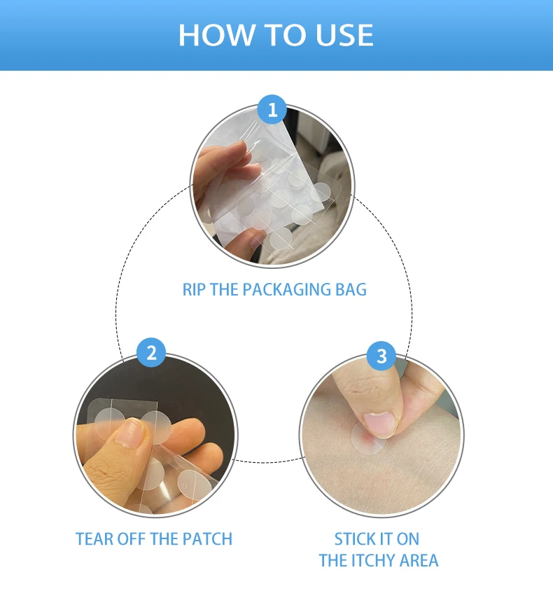 New Oem Hydrocolloid Itch Guard Patches Mosquito Bug Bite Itch Relief Patch,Kidfriendly Relieve