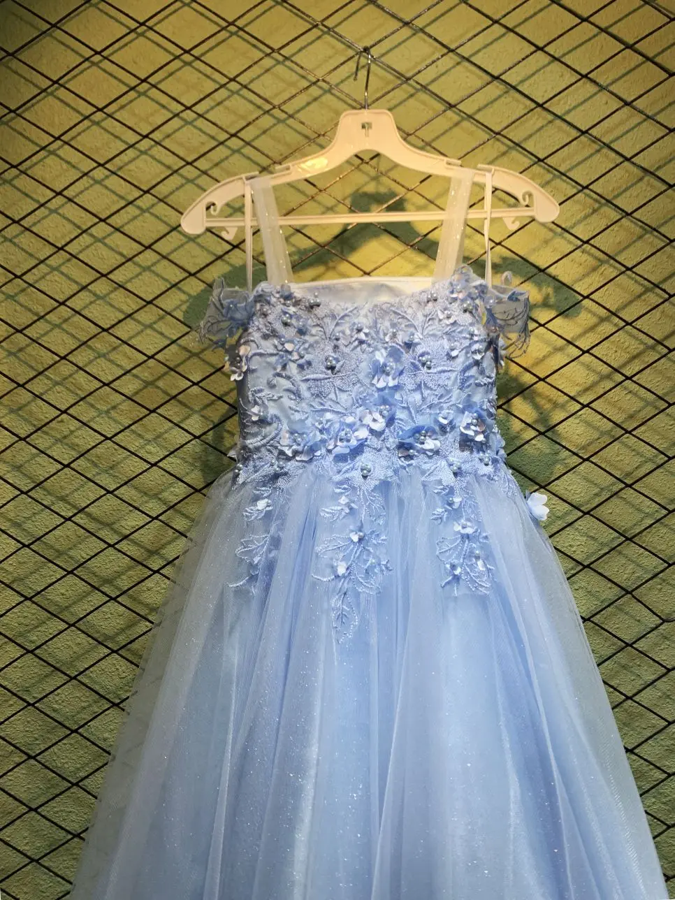 light blue fairy dress Light Blue Ruffled Tiered Homecoming Dresses Organza Cheap Short Prom –  vigocouture main image 1