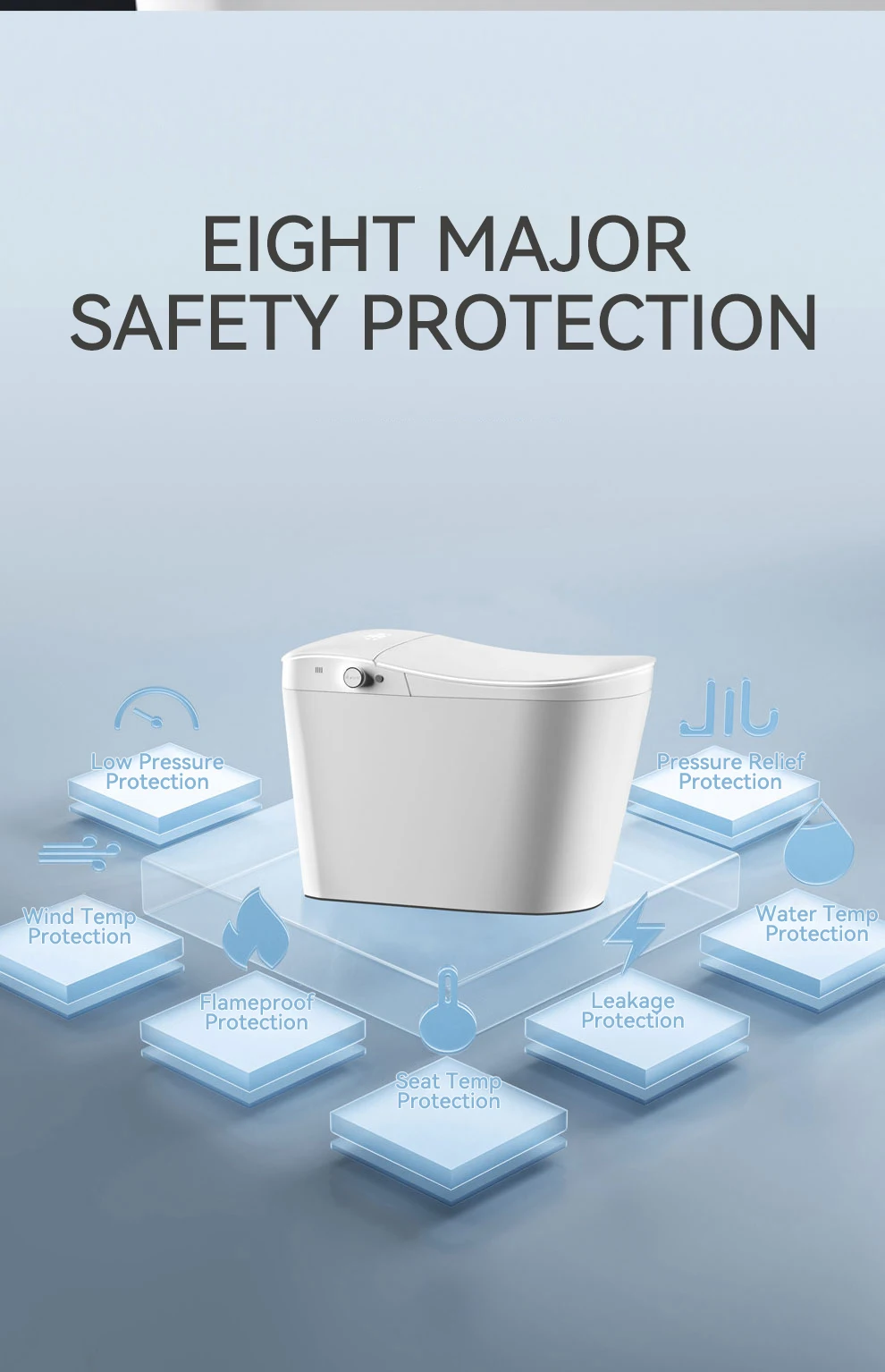product hot sale automatic open wc electric bidet toilets intelligent toilet bowl foot touch sensor flush one piece smart toilet-23