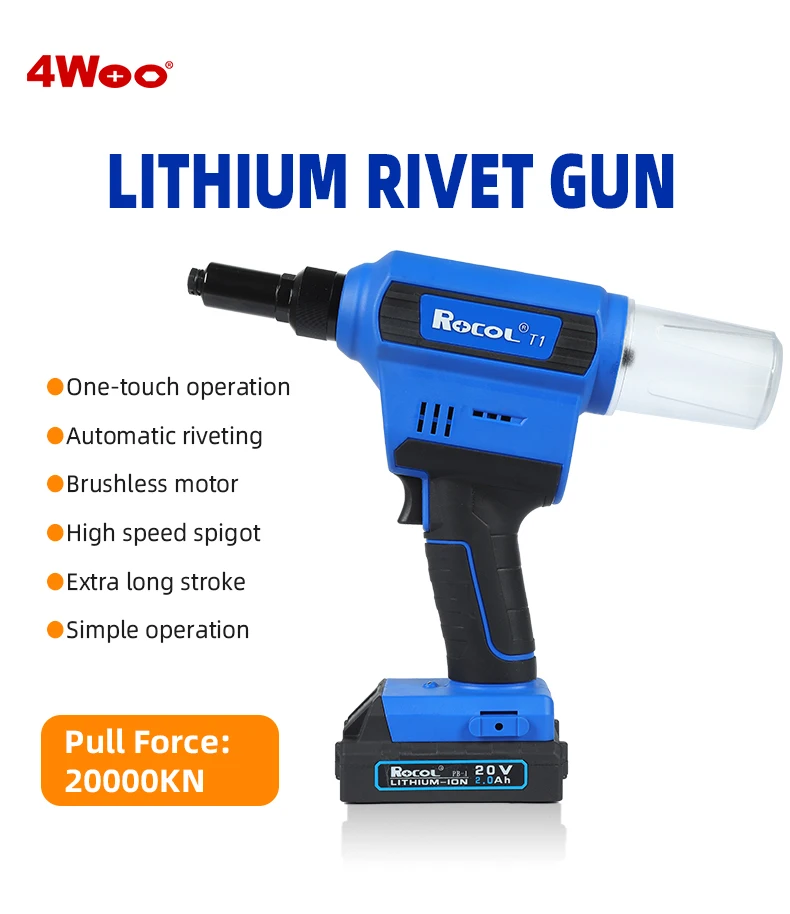 Cordless Rlt1 Rivet Gun Industrial Grade Lithium Battery Riveting Tool