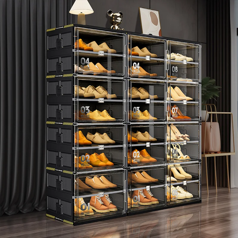 Shelf Men's Shoe Cabinet Mens Shoe Storage Rebrilliant Long