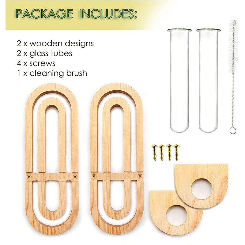 Станция для разведения помещений-домашний декор-ваза-Пробирка для ВАЗ-настенный Подвесной деревянный и стеклянный террариум-офисный Декор