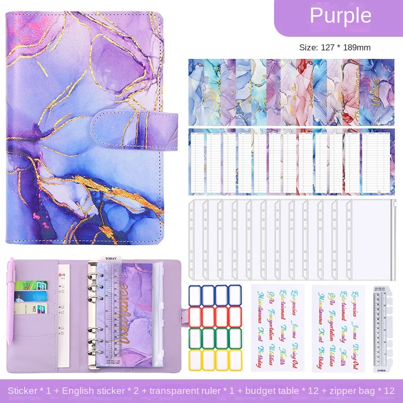 Бюджетная папка A6 бюджетная с конвертами на молнии органайзер для денег из искусственной кожи премиум-класса кассовых вкладов планировщик