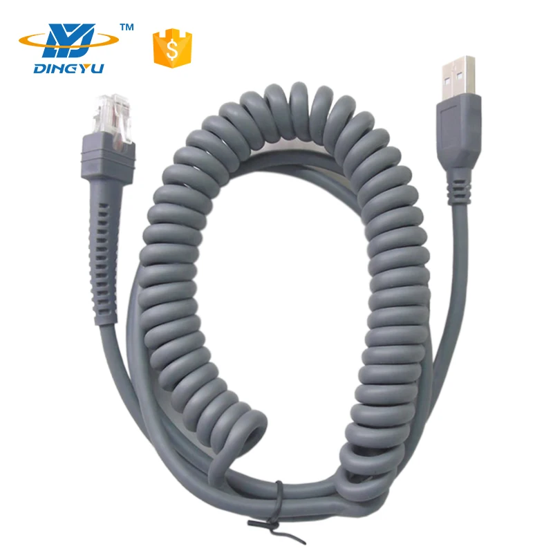 Factory Custom RJ45 USB  zebra Symbol Barcode Scanner LS2208 LS4478 Scanner Cable