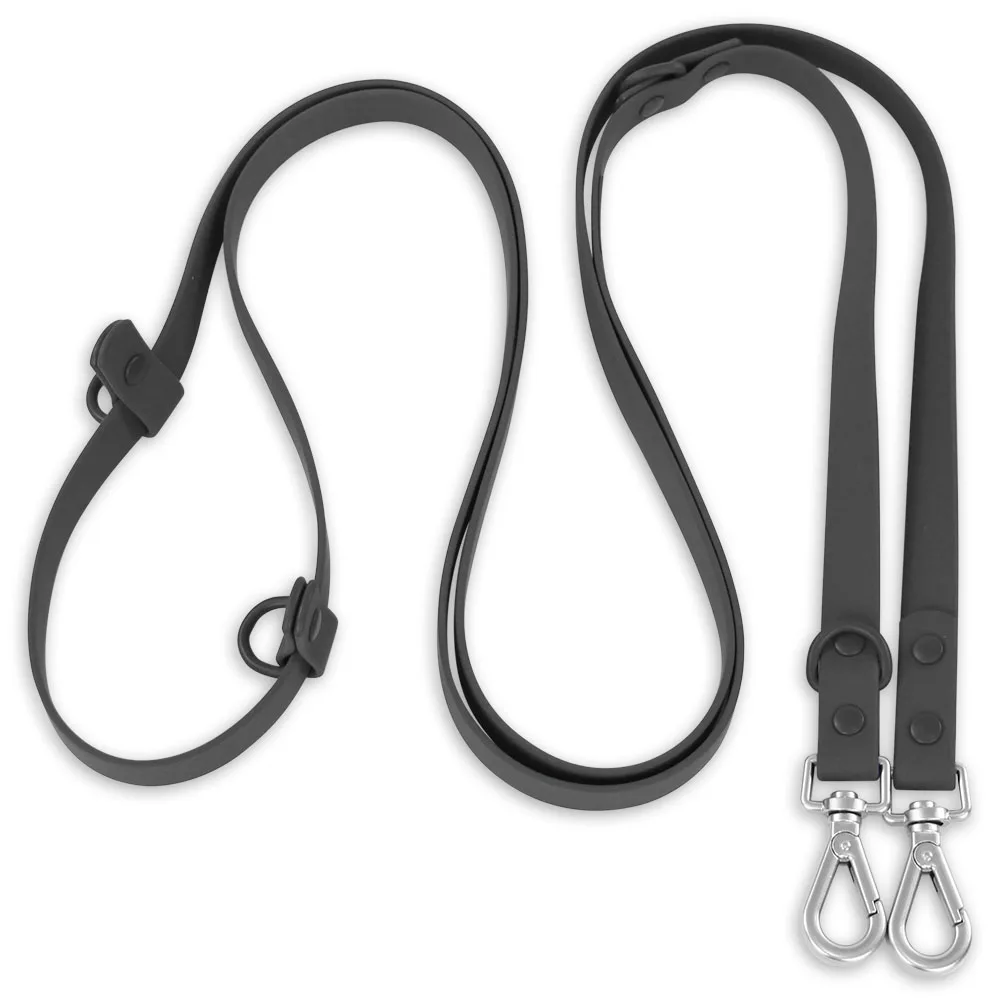 Waterproof Pvc Long Dog Training Double Lead Leash Customize Slip Hands