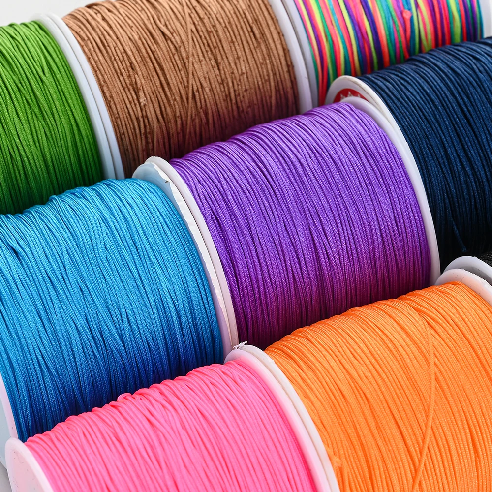 100m/roll 0.8mm 28 Colors Nylon Thread Cord String For Diy Making