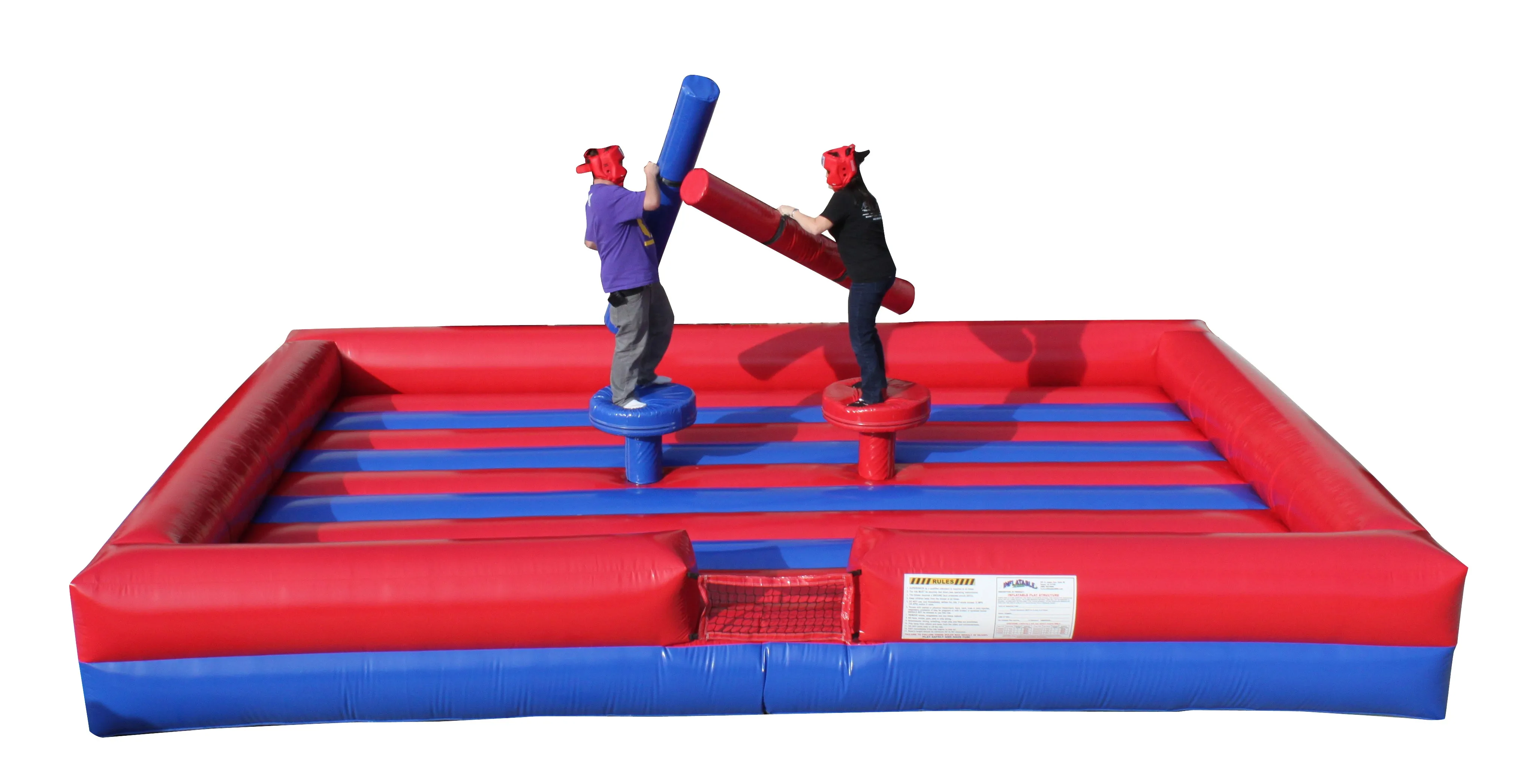 Ensemble De Jeu De Gladiateur Gonflable – Kit De Combat Outdoor Pour Adultes Et Enfants, Avec 2 Bâtons Et 2 Tapis, Idéal Pour Anniversaires Et Fêtes
