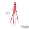 Rojo--K2508-15--Cuentas de perlas + carillón de viento