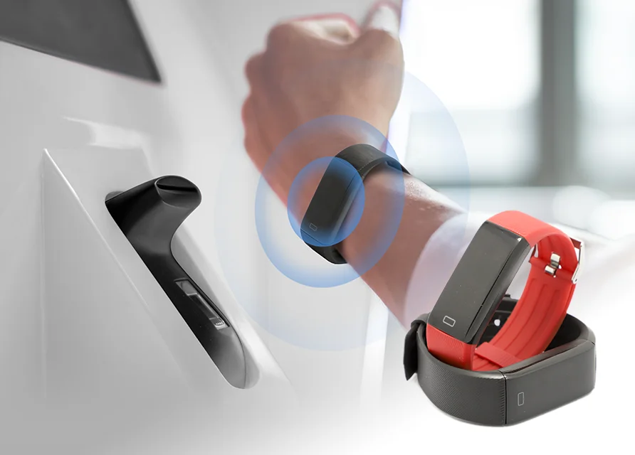 Employee Tracking Bracelet Bluetooth Ble Wearable Vibration Sensor Tags Eddystone Ibeacon Wristband