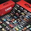 Versión de cajón mejorada-contenedor rojo-48 coches de aleación con mapa