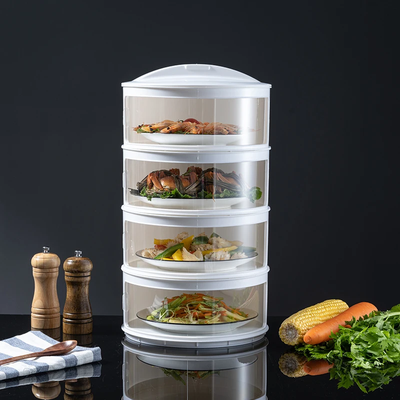 1layer square Premium Stackable Food Cover Tudung Saji Thermal Food Cover  Dining Table Leftovers Storage Household Winter Cover Dish Artifact Food  Thick Thermal Insulation