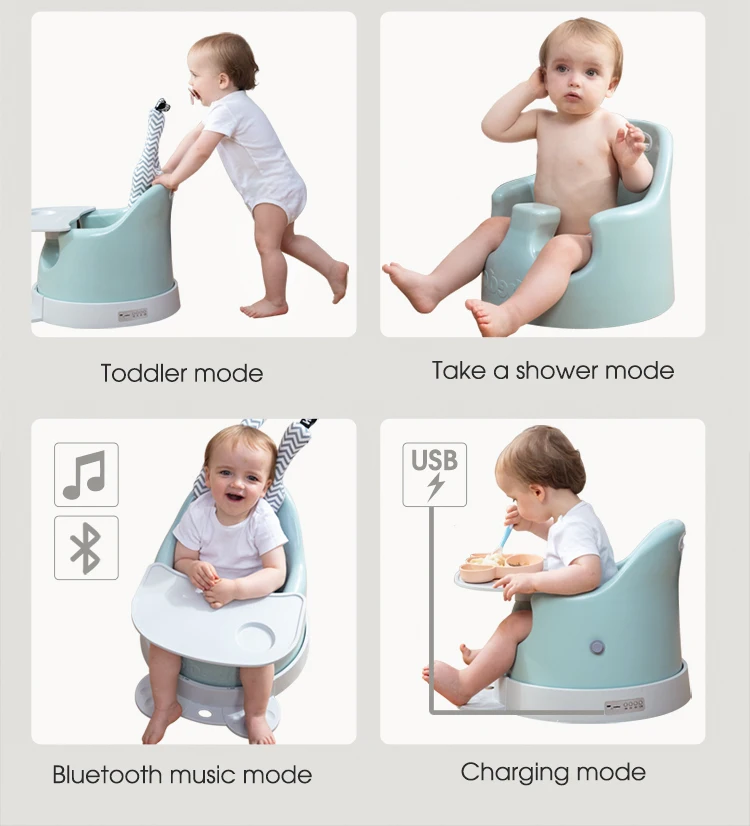 Upseat Baby Floor Seat Booster Chair For Sitting Up With Removable Tray ...