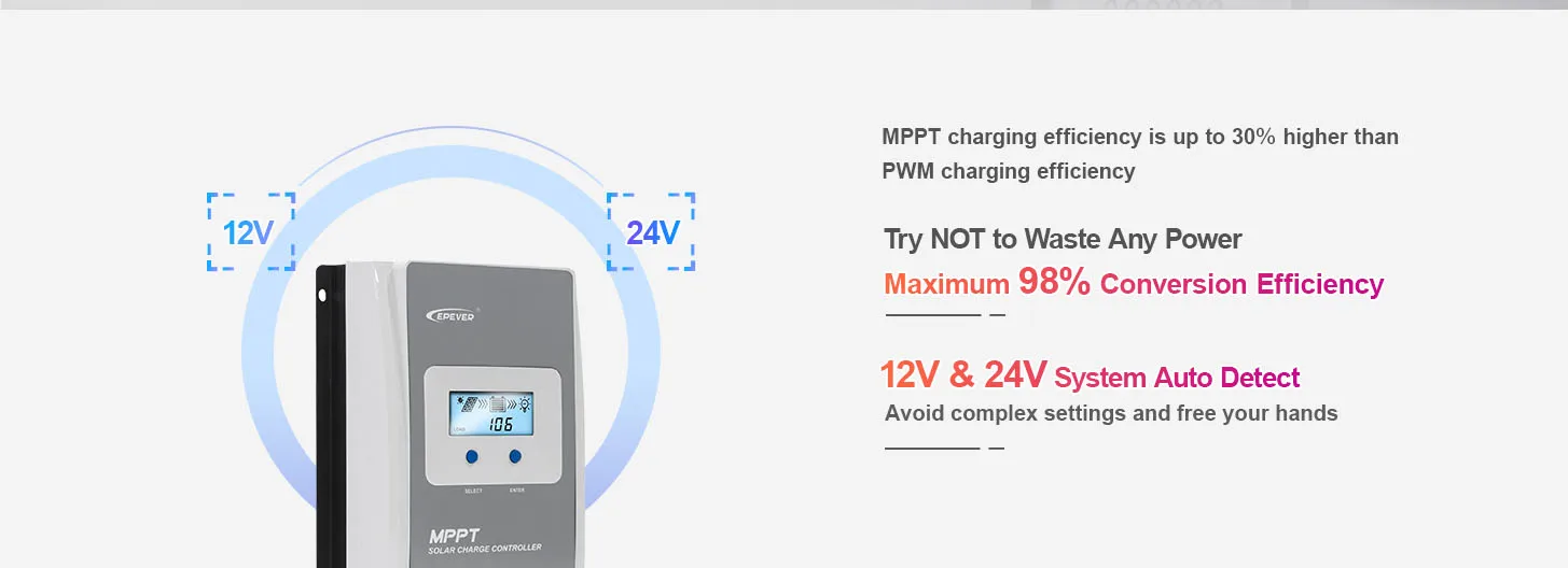 de charge mppt pour panneaux avec écran prix bon marché