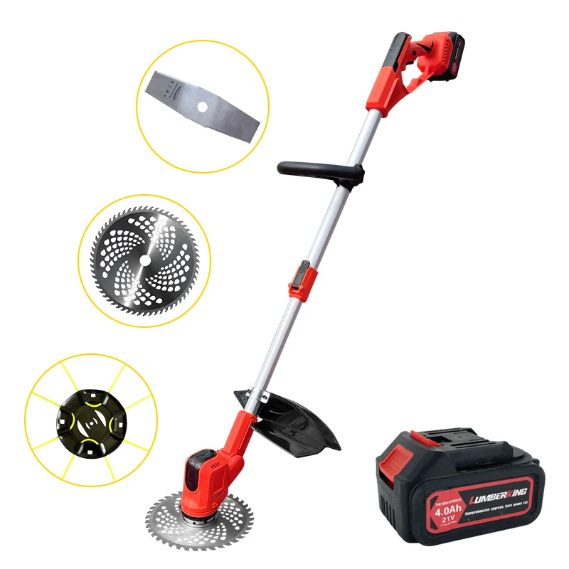 21V Battery Powered Brush Cutter Foldable Design and HD Digital Display for Grass and Shrub Cutting