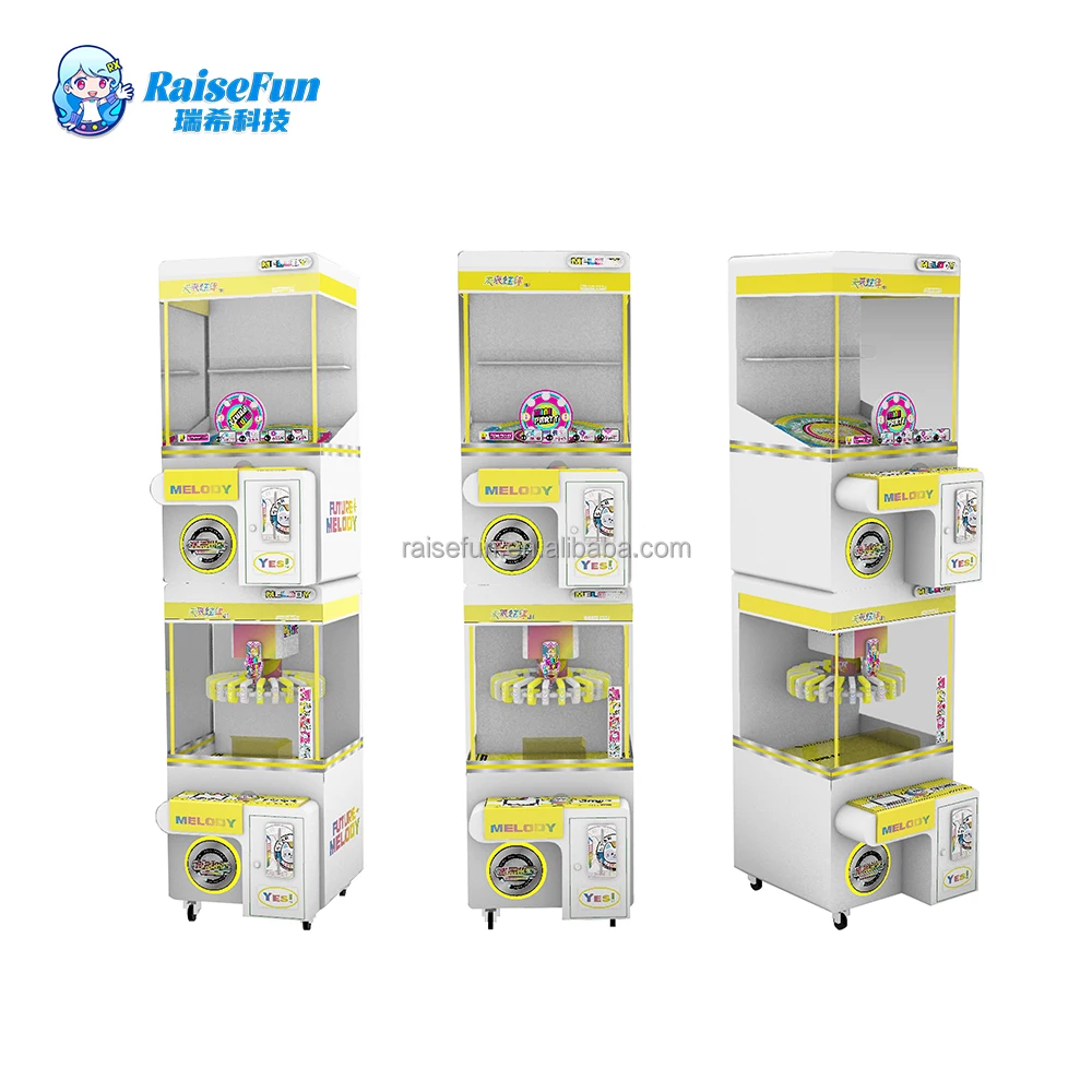 RaiseFun Small Claw Machine Coin Operated Mini Design Arcade Crane Plush Toy Catcher Cheap Price for Shopping Mall Kids Use