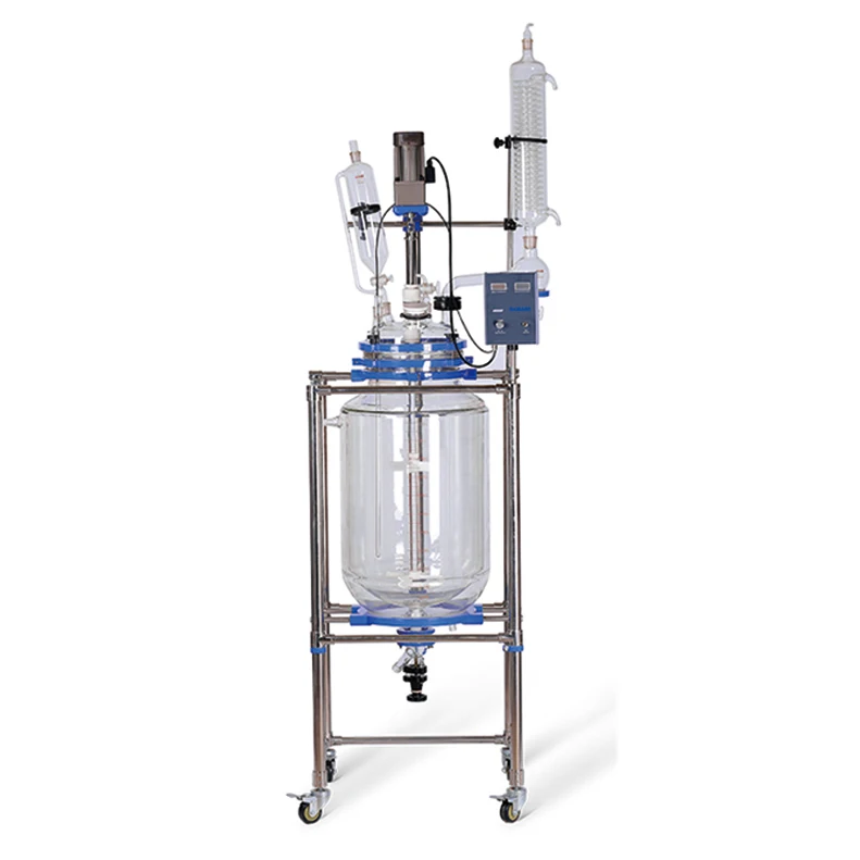 BIOBASE Electric 100L Glass Reactor Lab Chemical Extraction Jacketed Glass Reactor