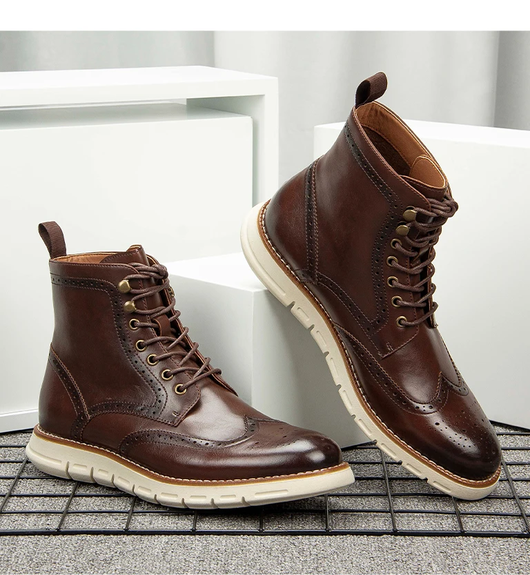 Wholesale Men Boots Leather Chelsea Shoes Dress Slip-on Leather Boots ...