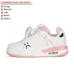 Wholesale High Quality Male OEM Beige Skateboarding Shoes Trendy Lightweight Lace-Up Loafers for Summer Spring PU Walking Shoes