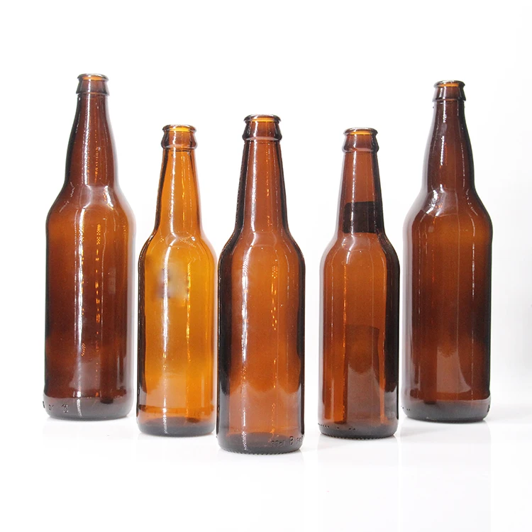 Beer bottle craft 330ml crown glass amber