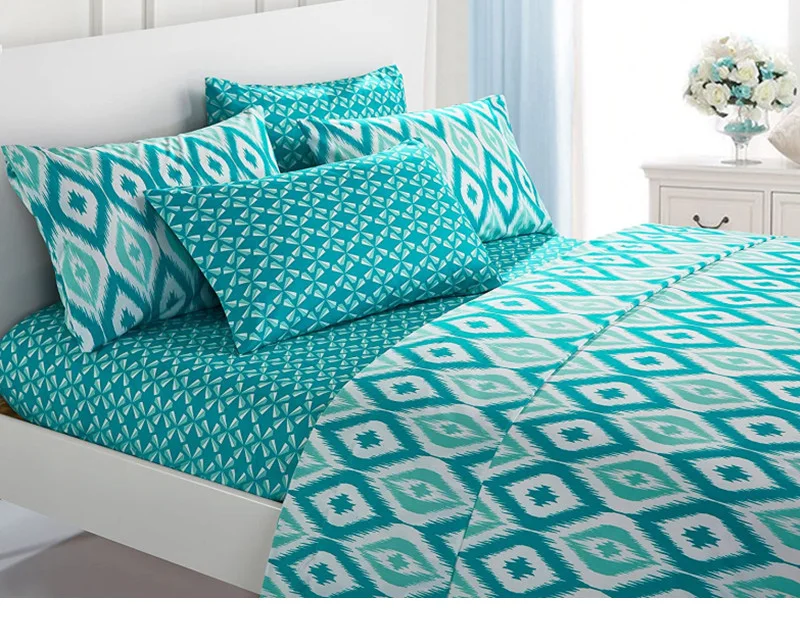 Hot Sale Contemporary Geometric Pattern Print Bed Sheets Sets Bedding