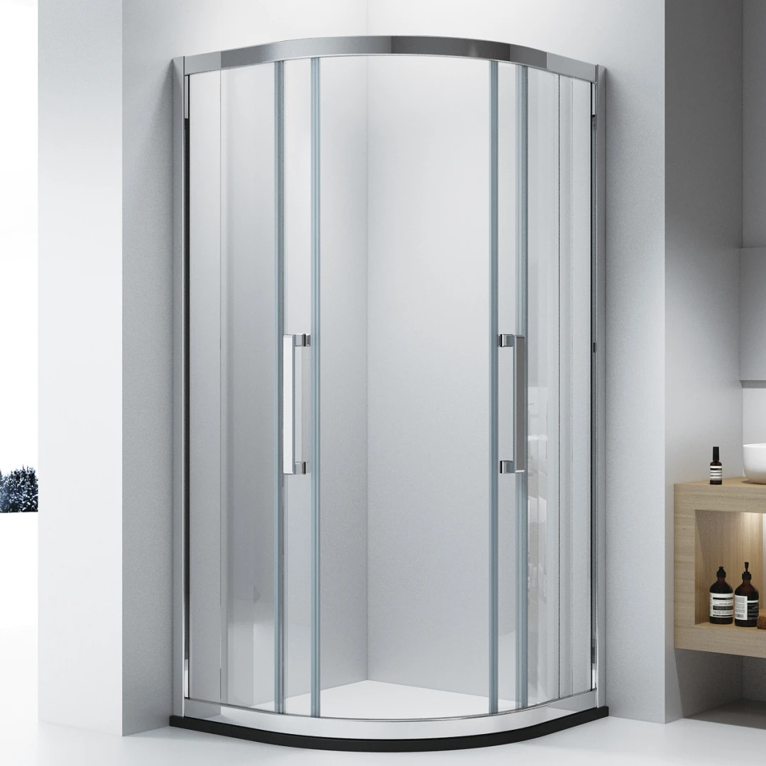 Modern Design Arc Shape Modular Bathroom Cubicles Glass Shower Door Aluminum Cabina De Ducha Sliding Shower Room
