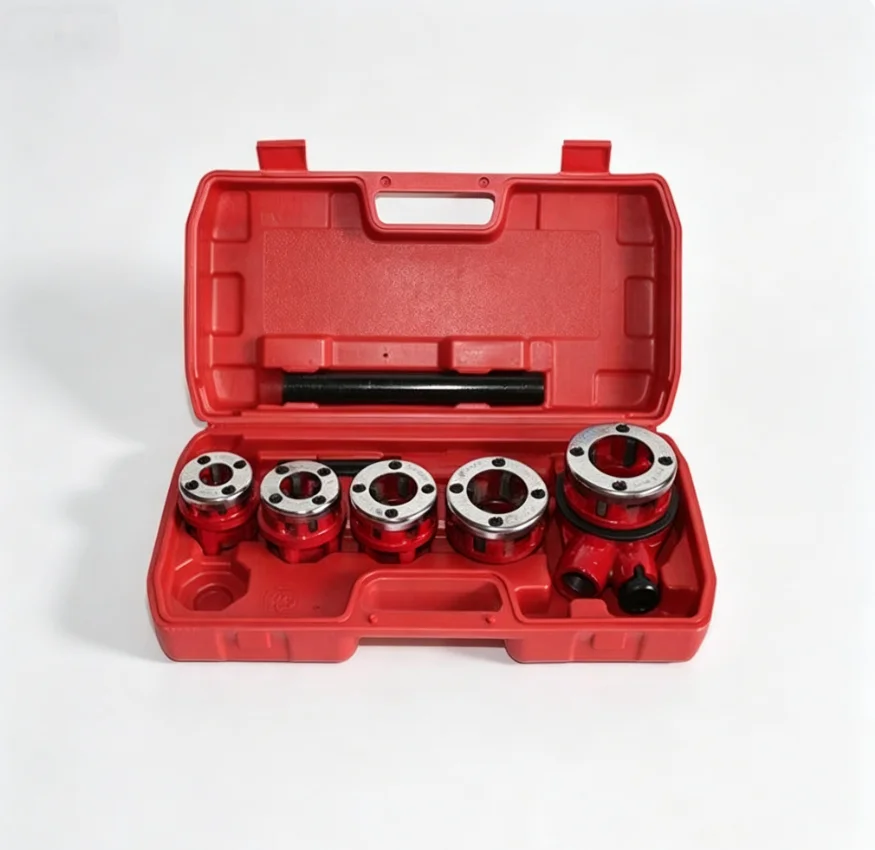 Portable Manual Pipe Threading Machine for Galvanized Steel Pipe with Handheld Clamp & Pipe Cutter