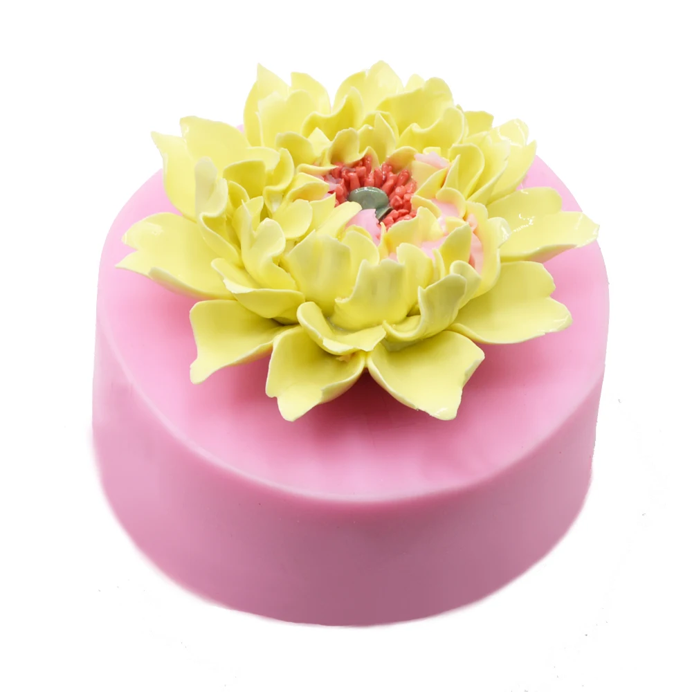 3D Flower Cake Mold Cookie Mould Rose Silicone DIY Fondant Candy Mold Cupcake