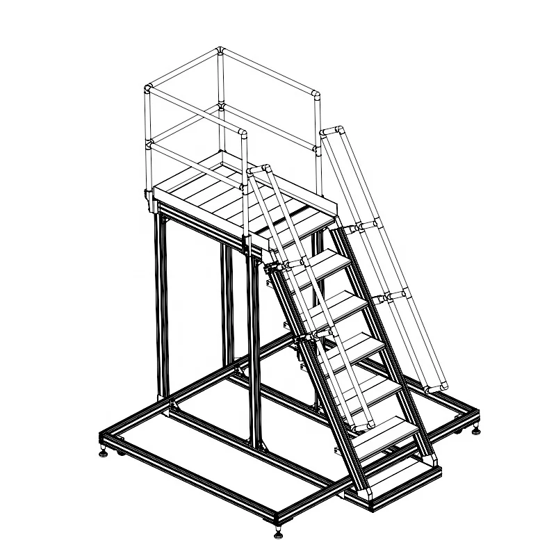 Lang Le Stair Handrails Step Ladder Equipment Aviation and Rail Maintenance and Repair Platforms Walkways Aircraft Maintenance