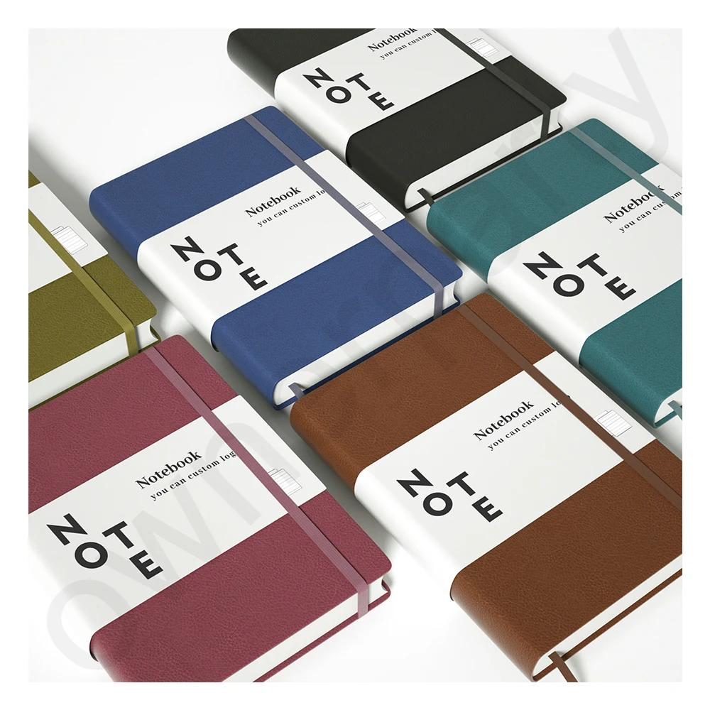 B6  Jotter  Bulk  Plain  Designer  Bullet    Grid  Leather    Pu  Hardcover  Notebookwith Logo