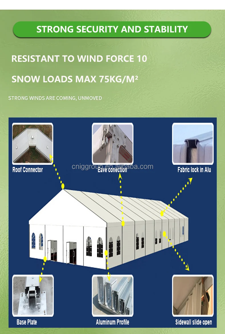 Hig Pvc Marquee Storage Warehouse Tent 20x20 Heavy Duty Fire Retardant