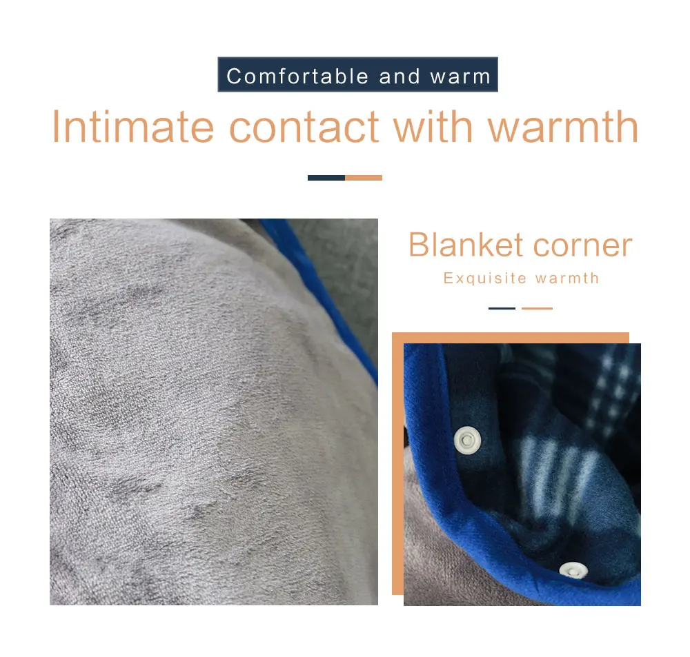 Washable 524vdc Safe Heated Throw Blanket Airplane Office Home