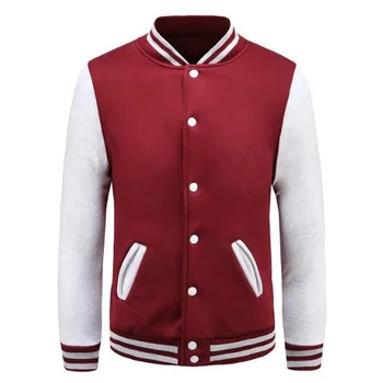 new breathable custom design top quality open zip up with round collar letter men jacket