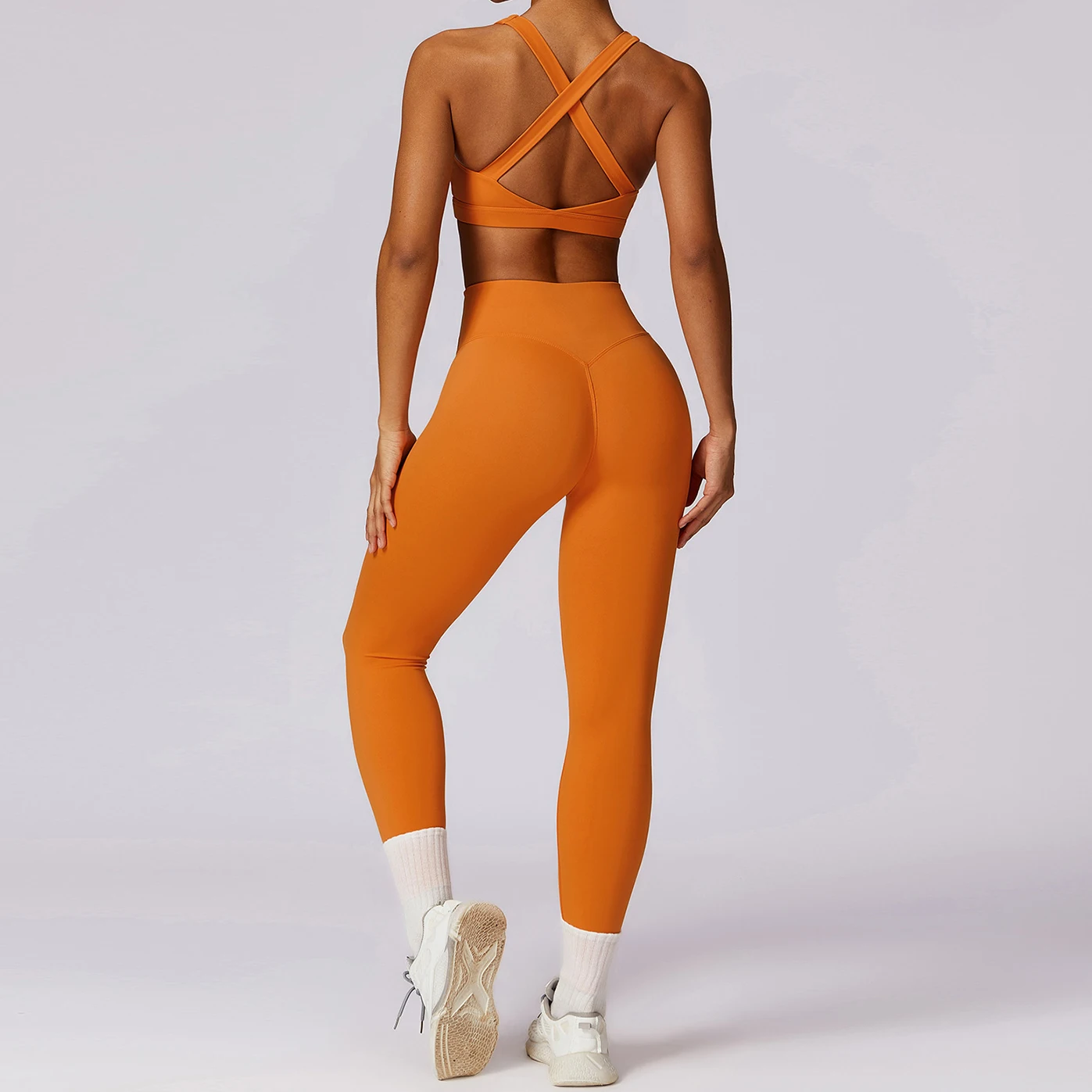 Power Girls Gym Workout Tracksuits Cross Back Sports Bra Yoga Sets for Women 3 Pieces Compression Fitness Wear