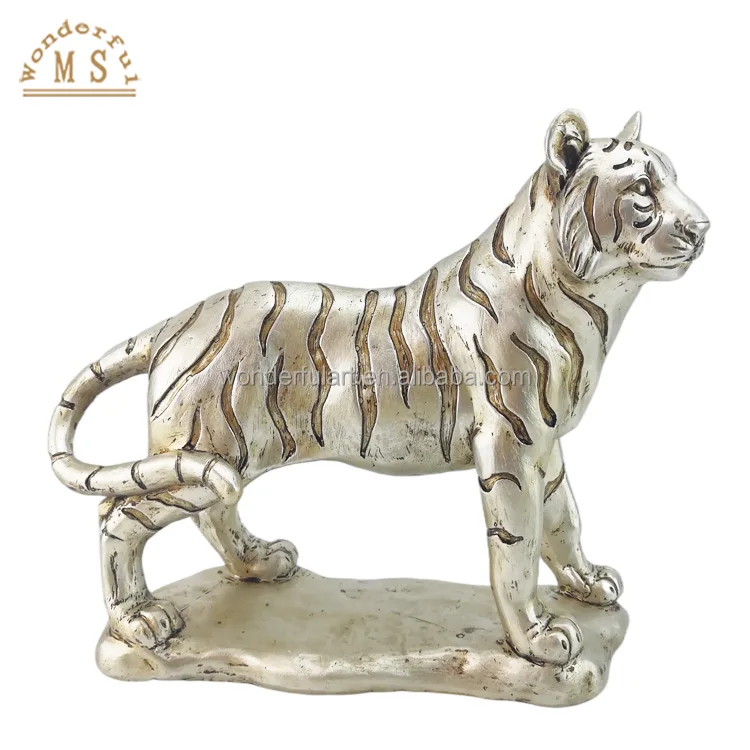 customized resin anime tiger Figurines poly stone animal sculpture souvenir gifts for home decoration