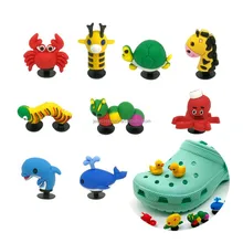 3D Wholesale DIY Crocs Charm Promotion Souvenirs Kids Cartoon Animals Hero Dragon Dinosaur Clog Crocs Shoe Accessory Shoe Charms