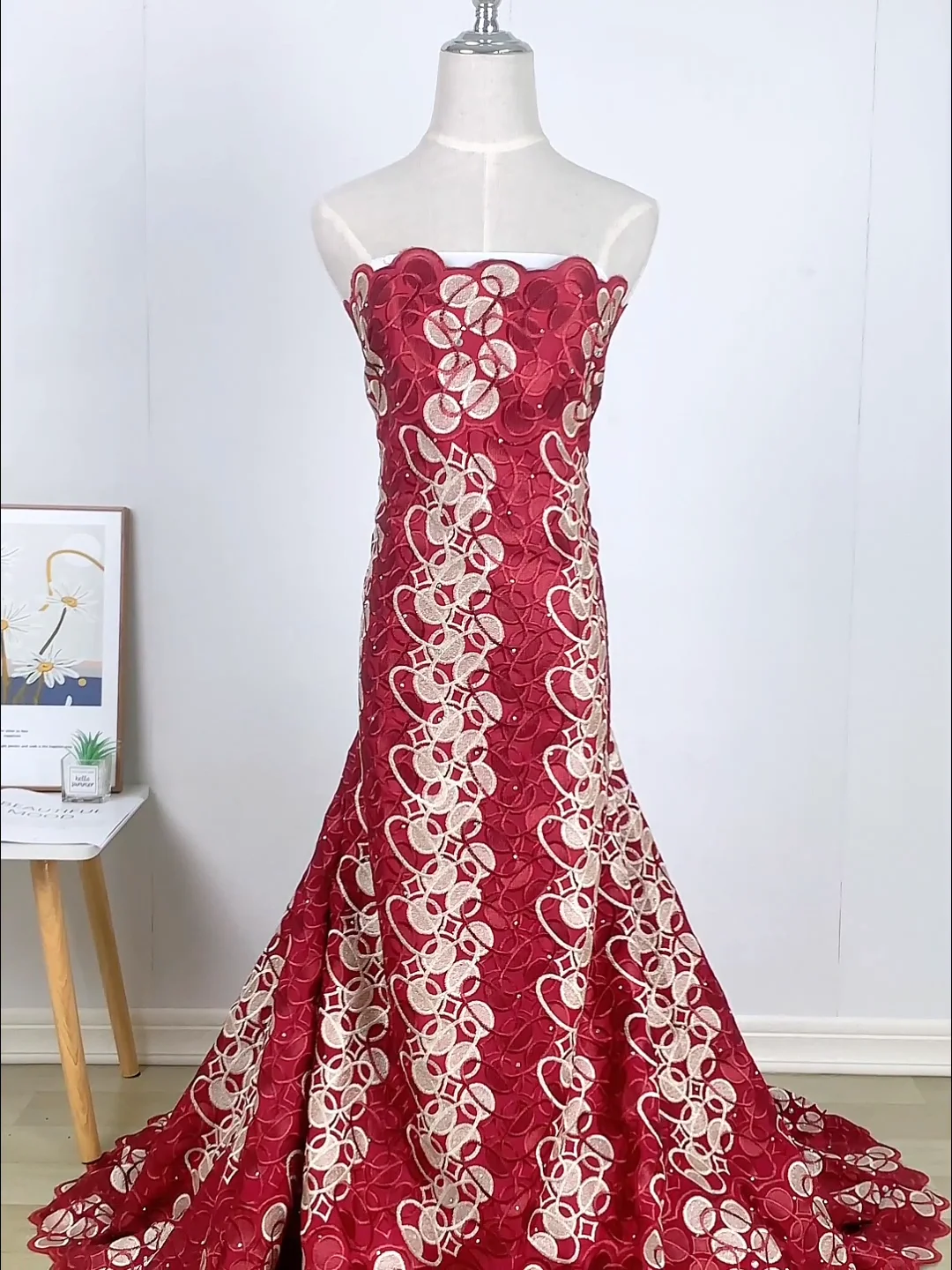 2980 Véritable Coton Très Doux Africain Suisse Voile Dentelle 5 Yards Moderne Traditionnel Ghana