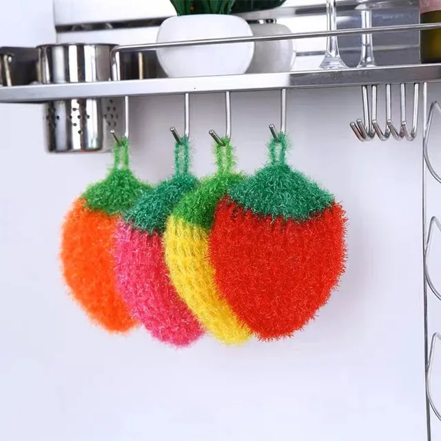 Six-leaf strawberry dishcloth Dishcloth acrylic kitchen dishtowel manufacturer super explosive