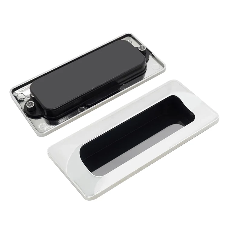 Embedded Zinc Alloy Chrome Plated Invisible Concealed Handle LS122 Embedded Sliding Door Electrical Cabinet Chassis Rack Handle