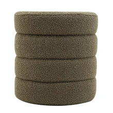 2026 High Quality New Design FashionCustom Round Storage Ottoman Footstool