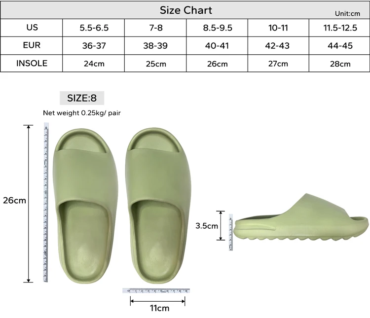 Slides Slippers Thick Sole Womens Foam Wedges Sandals For Women And ...