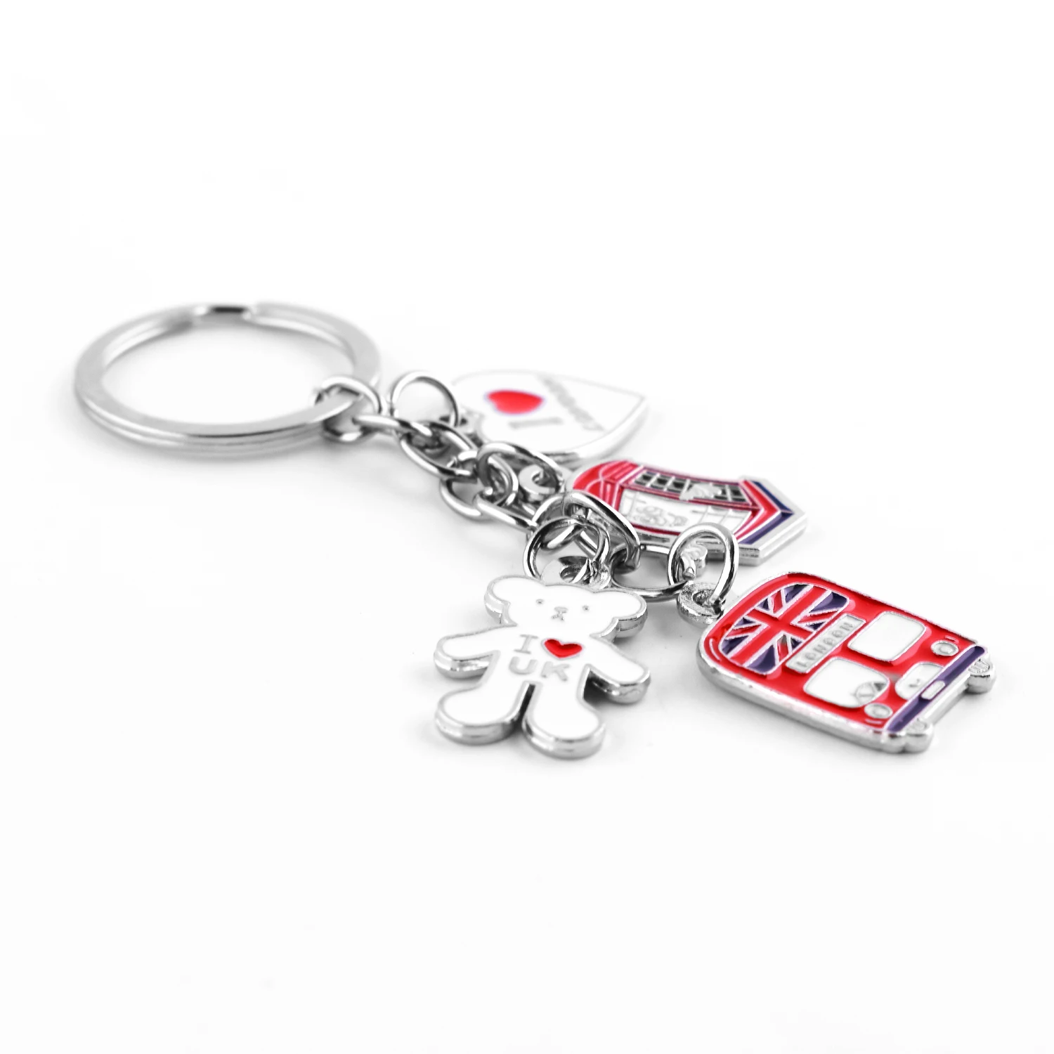 New Style Popular Customize High Quality London Shapes Patterns Keyring With Promotional Gift Souvenir Metal Keychain Key Chain