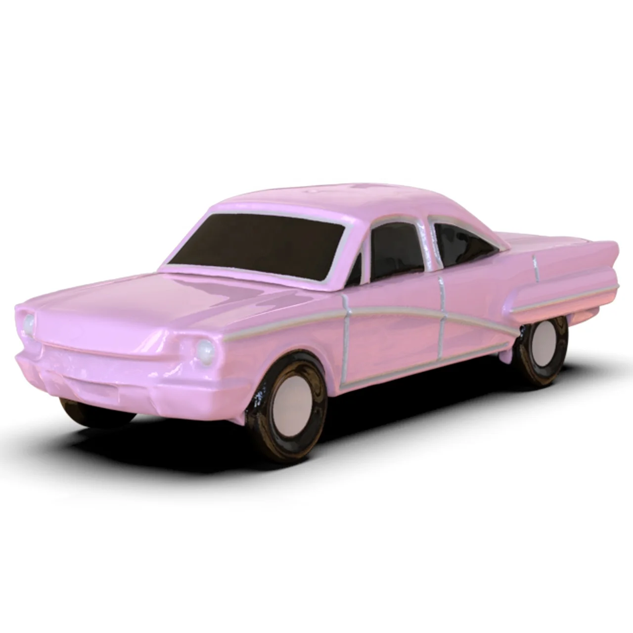 Wholesale Custom Hand Crafted Creative Porcelain pink Vintage Classic Car Shaped Cookie Container Decorative Ceramic Storage Jar