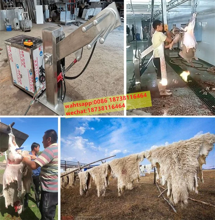 Sheep Mutton Peeling Machine for Slaughter Line Sheep Goat Skin Removal Removing Machine Lamb Goat Peeler Skinning Machine