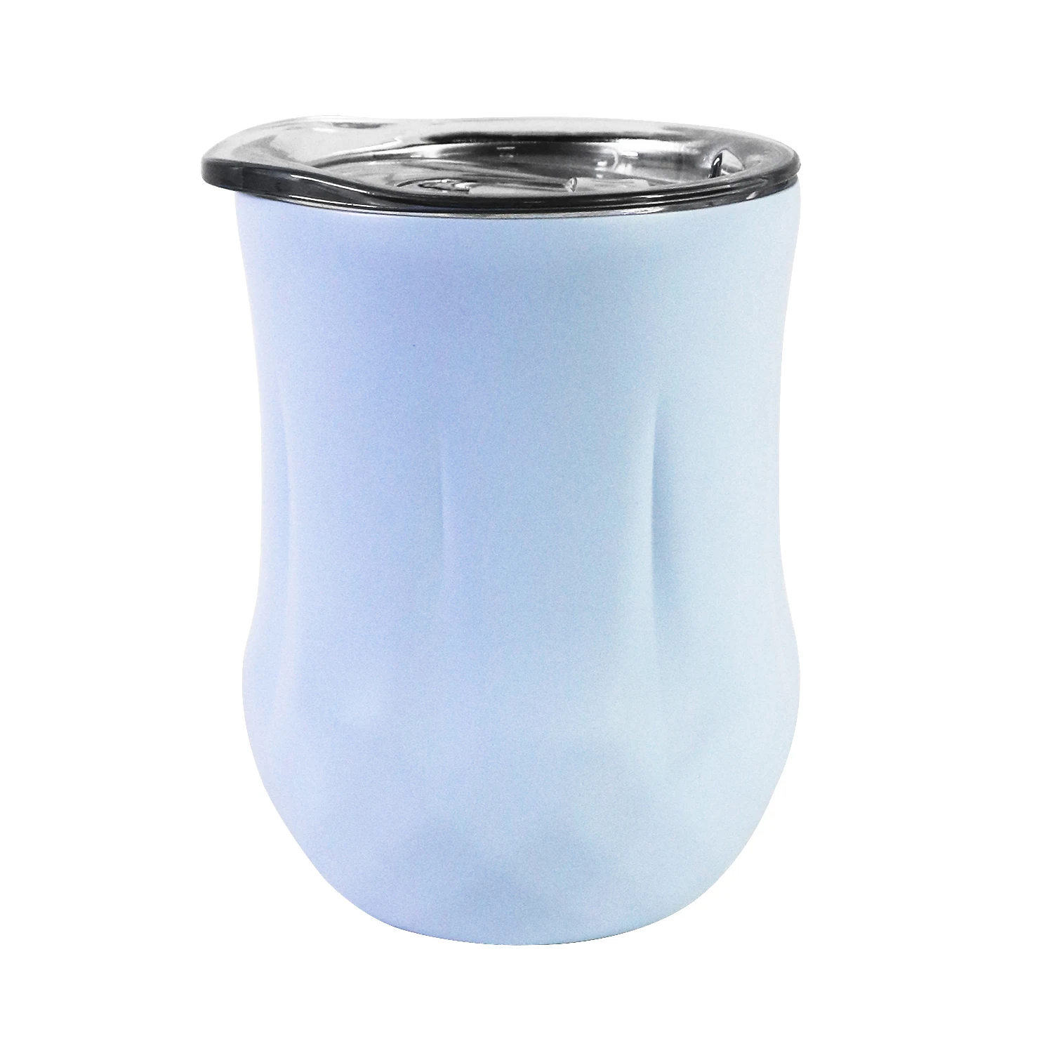 New Design Waist Shaped Double Walled Stainless Steel 12oz Egg Shape Insulated Wine Tumblers Cup