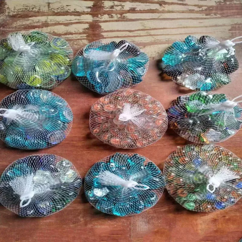 Mix Colored Clear Crystal Stone Glass Beads White Green Pebbles for Decoration Aquarium Fish Tank