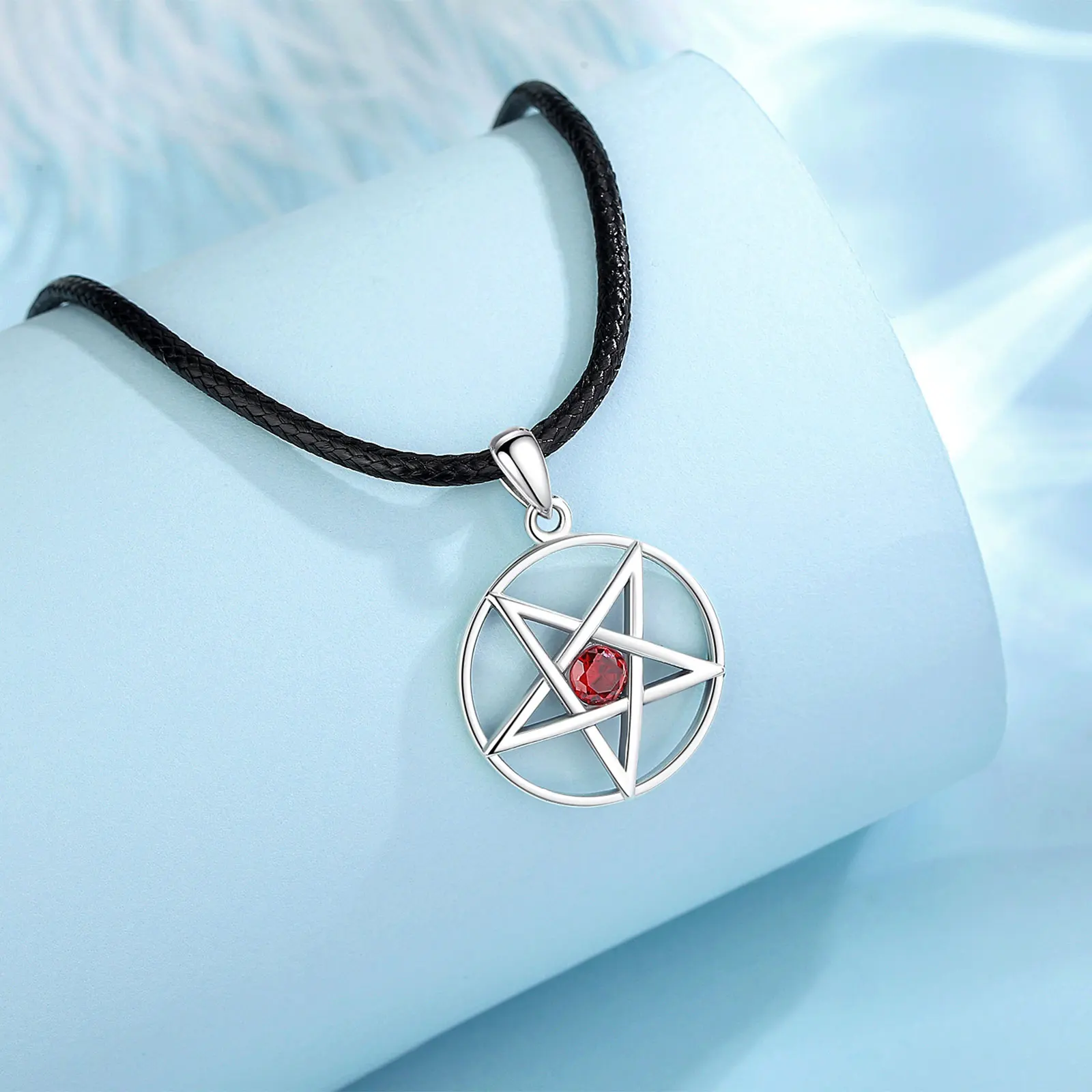 Sterling Silver Inverted Pentagram Pendant | 1.5 Inch Diameter, 9.87g, Made In USA