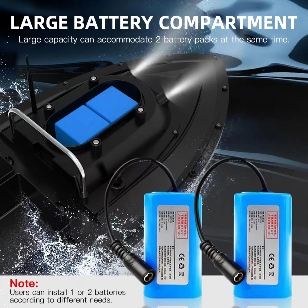 DINGYU Barco De Pesca RC Con GPS Y Retorno Automático – Doble Motor, Autonomía 5200mAh, Alcance 500m, Carga 2kg